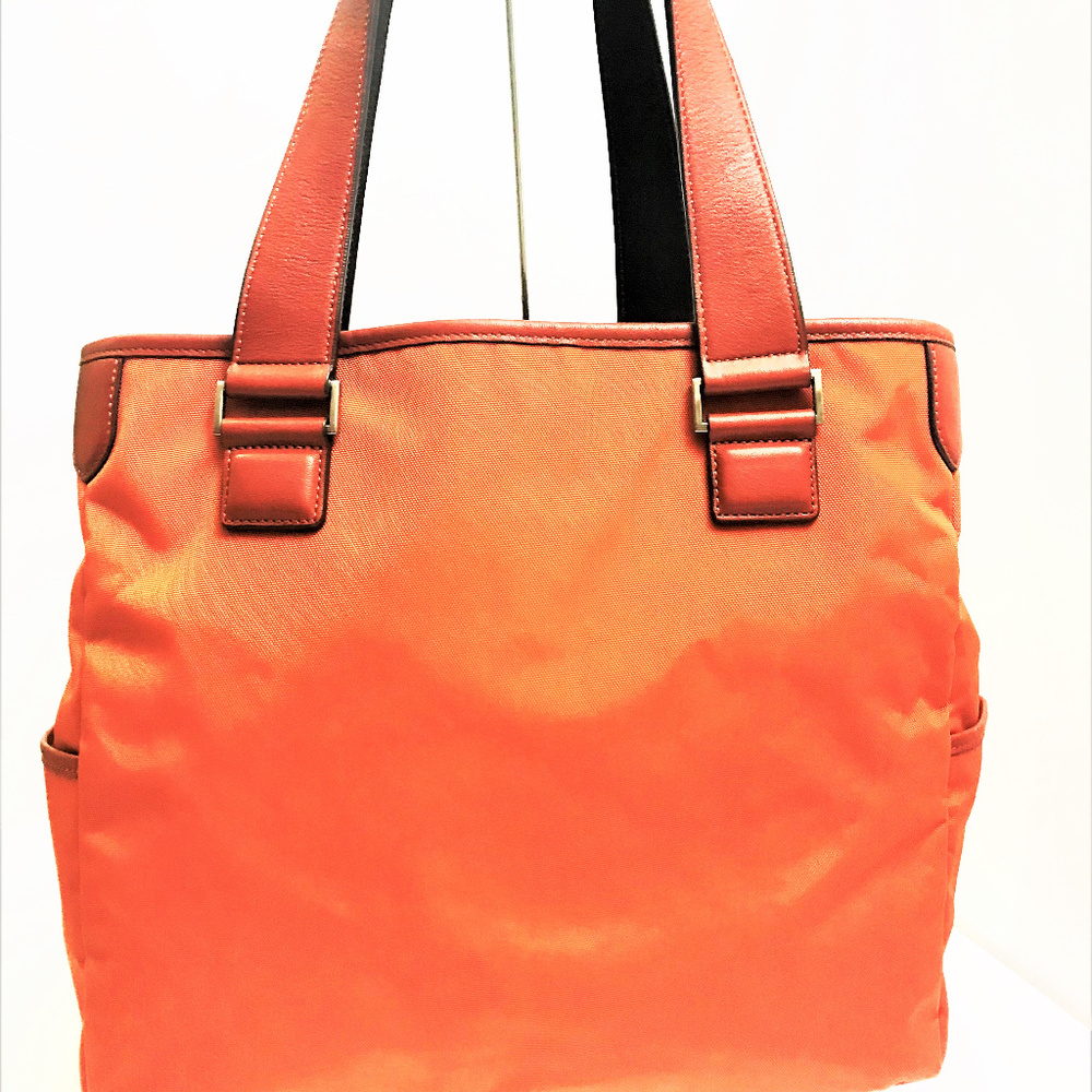 TUMI Leather Trimmed Nylon Large Tote Handbag